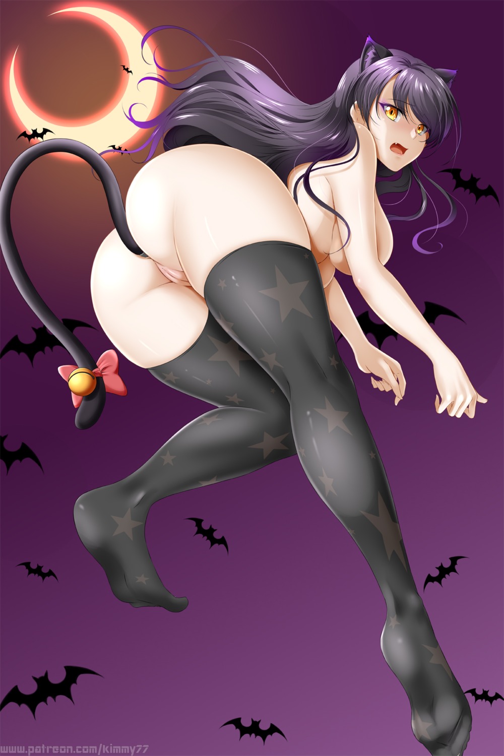 anal animal_ears ass blake_belladonna feet halloween kimmy77 naked nekomimi nipples pussy rwby tail thighhighs