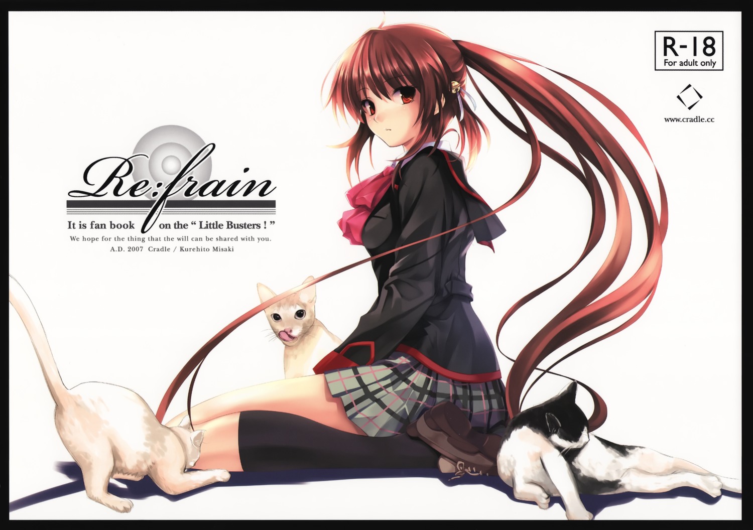 cradle little_busters! misaki_kurehito natsume_rin neko seifuku