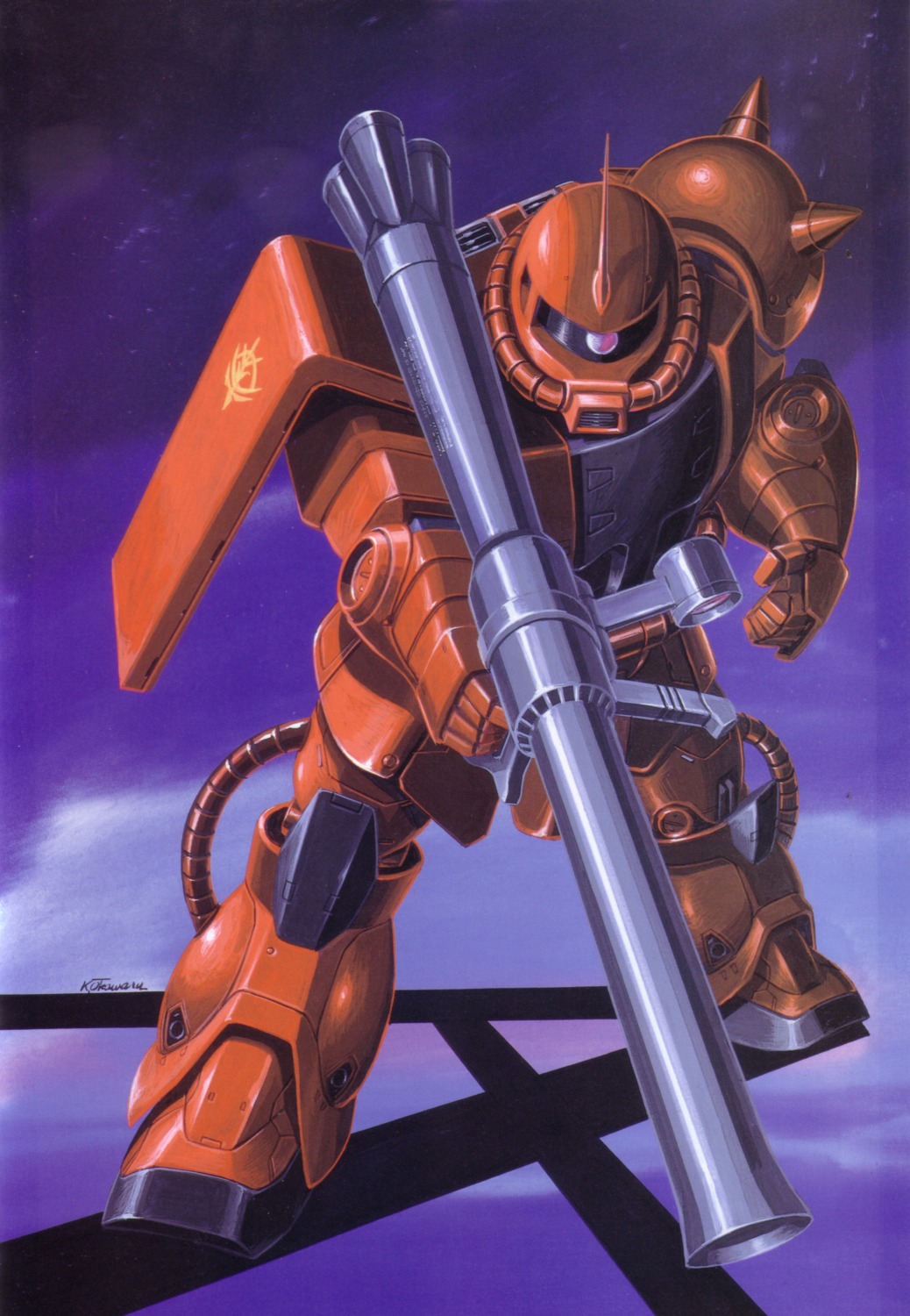 gundam mecha mobile_suit_gundam ms-06_zaku_ii okawara_kunio