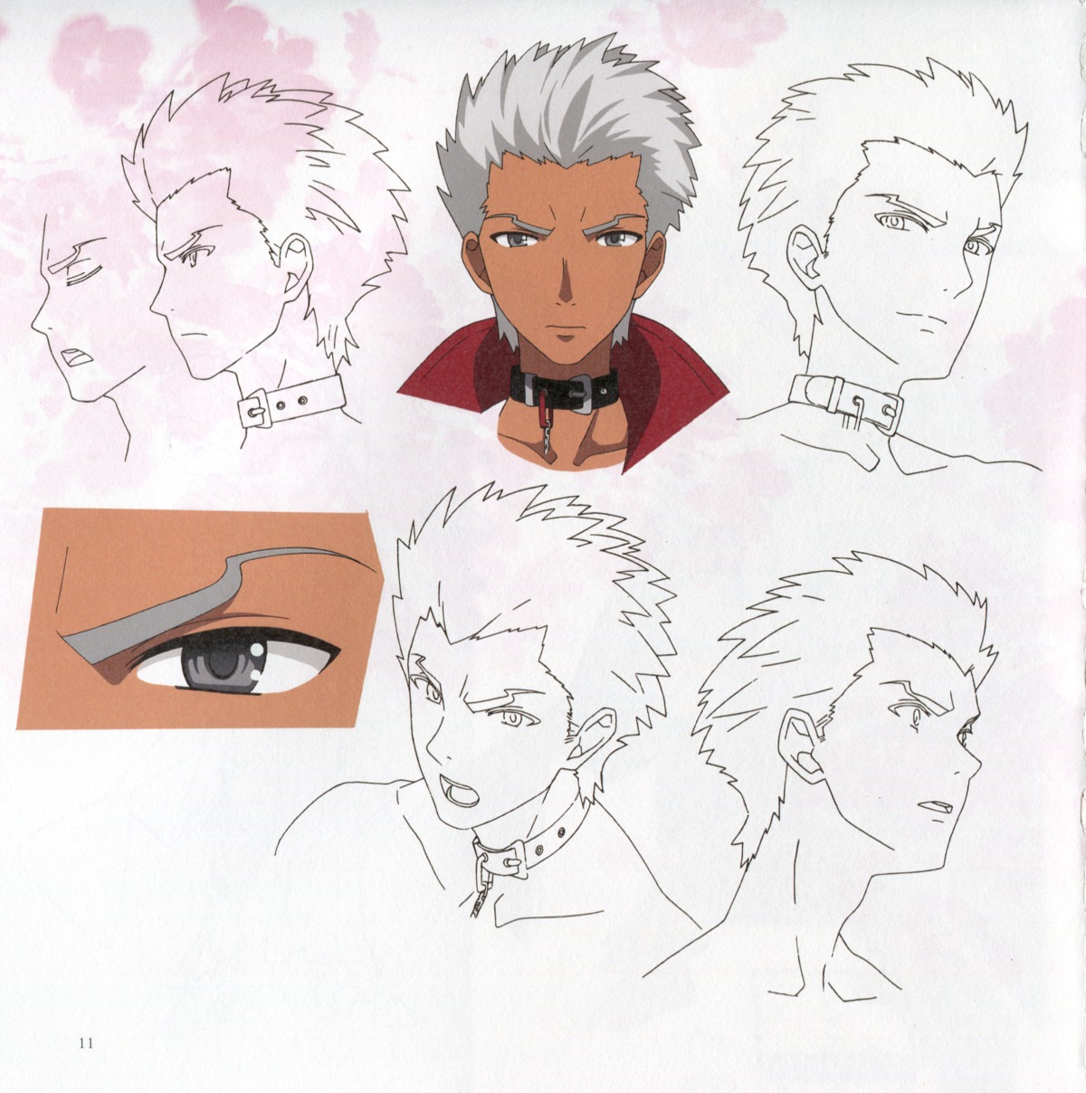 bleed_through character_design fate/extra fate/extra_ccc fate/stay_night male paper_texture type-moon