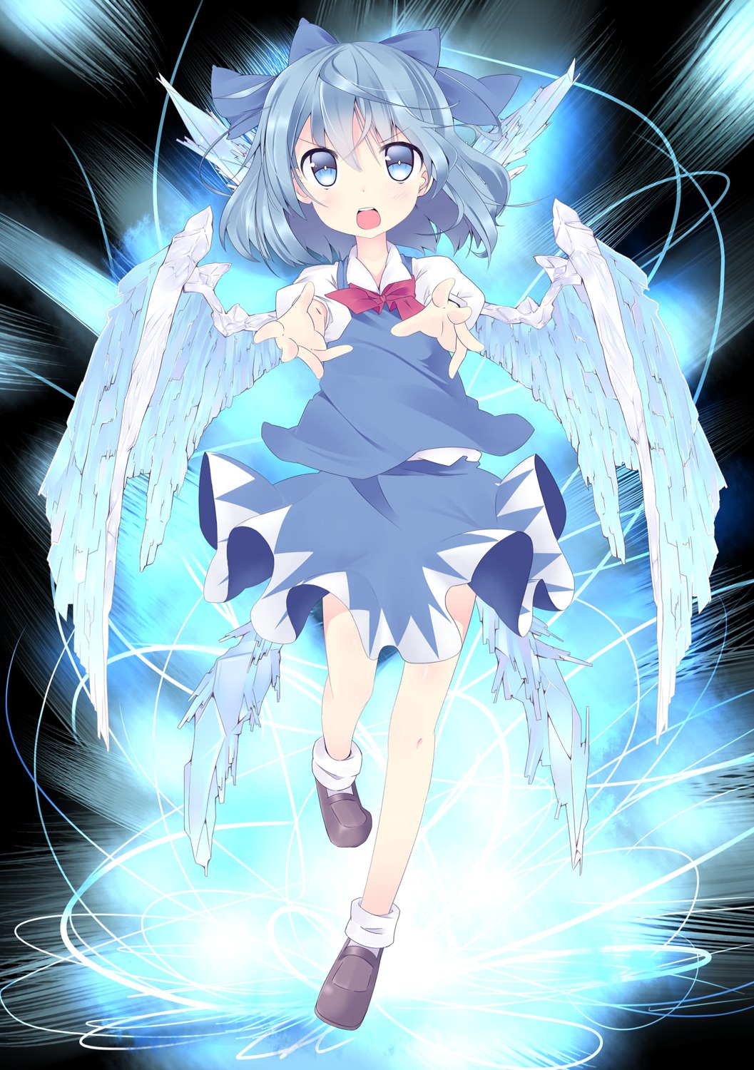 cirno touhou tunamayochan wings