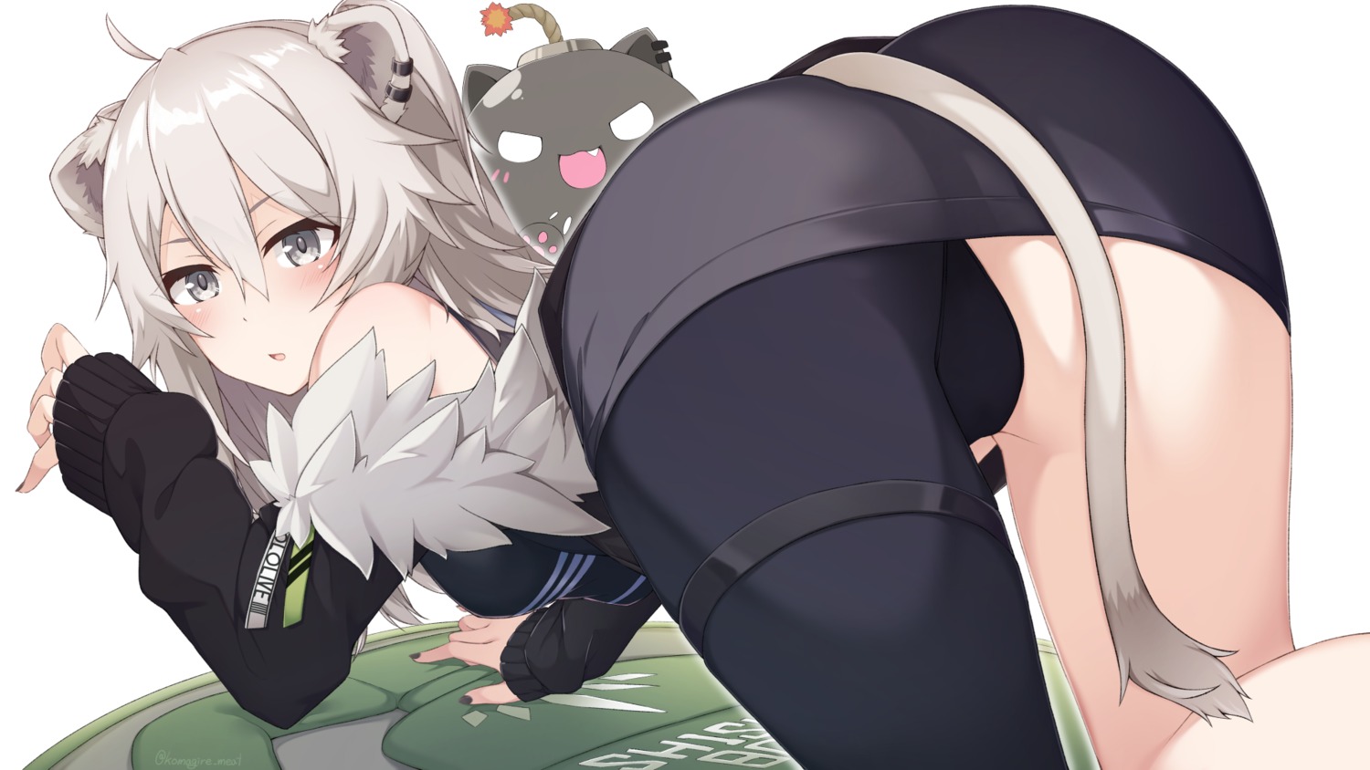 animal_ears ass garter hololive otaku_heishi shishiro_botan tail wallpaper