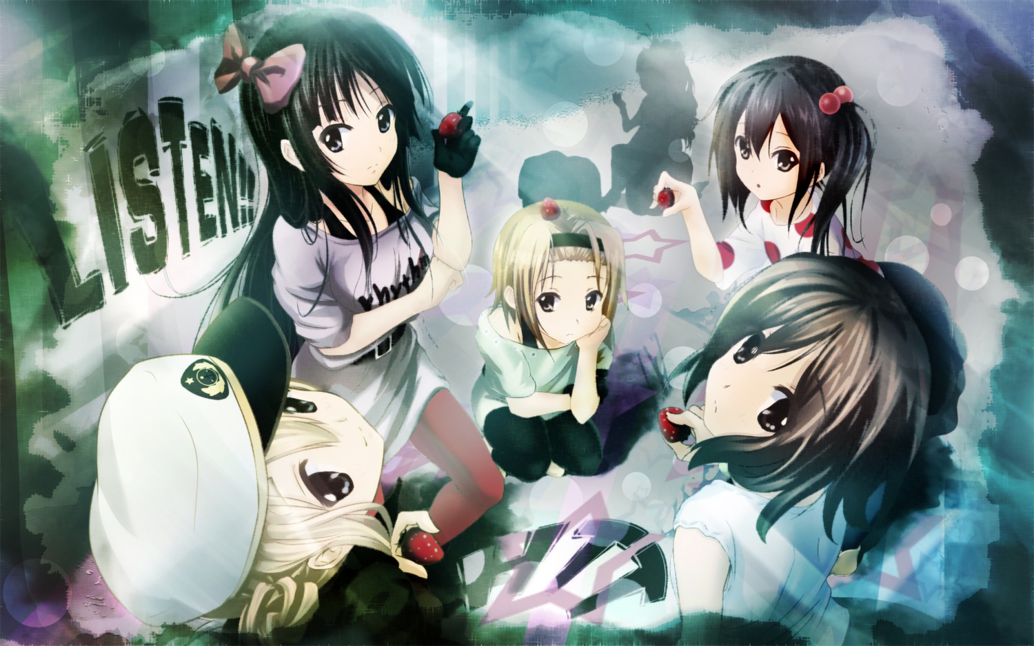 akiyama_mio hirasawa_yui k-on! kotobuki_tsumugi nakano_azusa nisson pantyhose tainaka_ritsu wallpaper