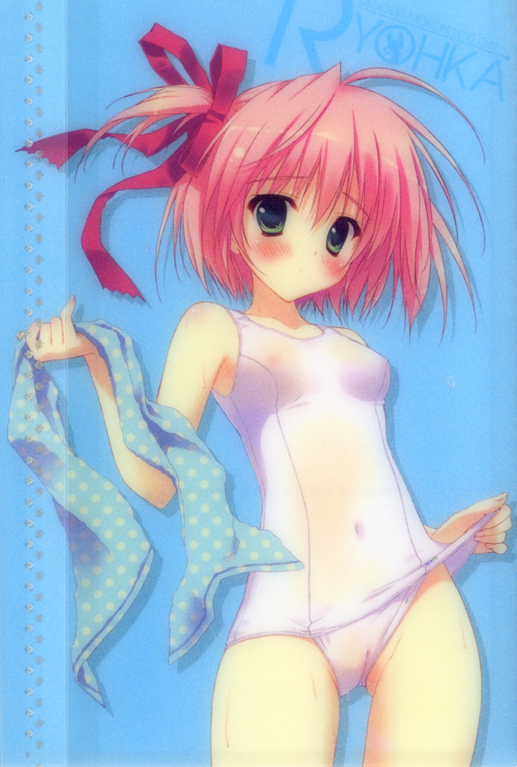 areola cameltoe fixme paper_texture ryohka school_swimsuit see_through swimsuits