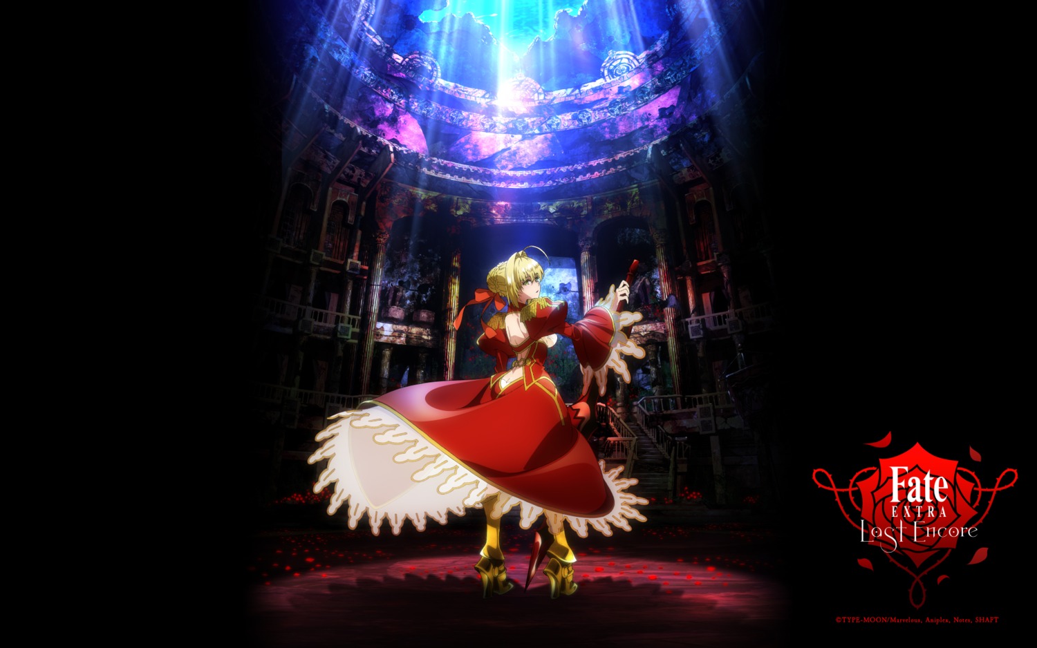 armor dress fate/extra fate/extra_last_encore fate/stay_night heels saber_extra sword