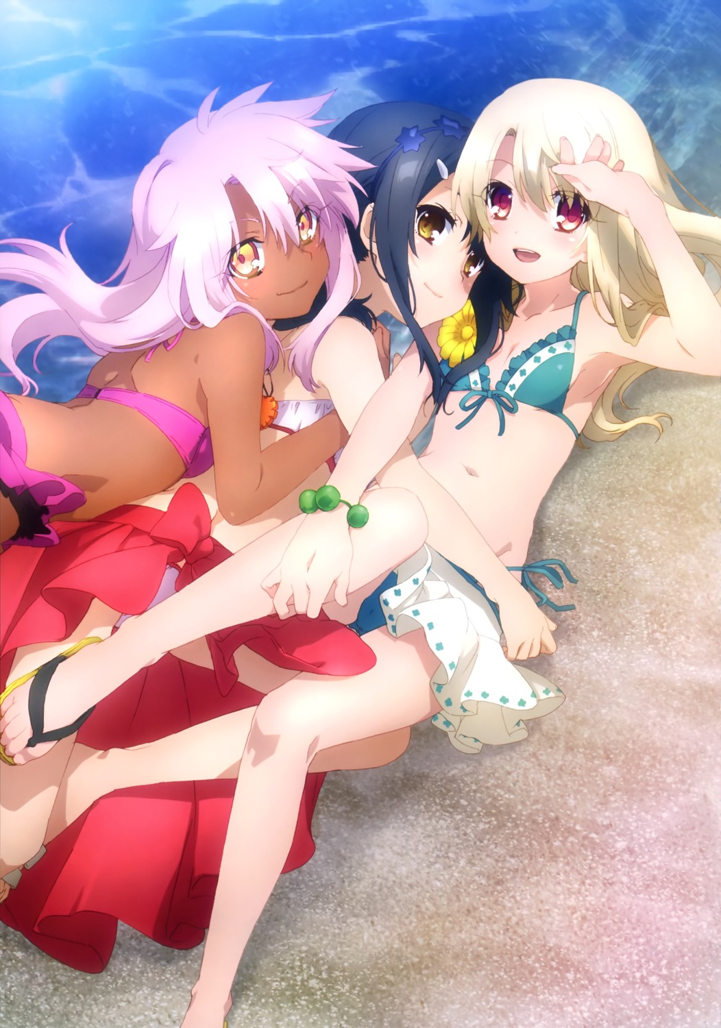 bikini chloe_von_einzbern cleavage fate/kaleid_liner_prisma_illya fate/stay_night illyasviel_von_einzbern miyu_edelfelt swimsuits