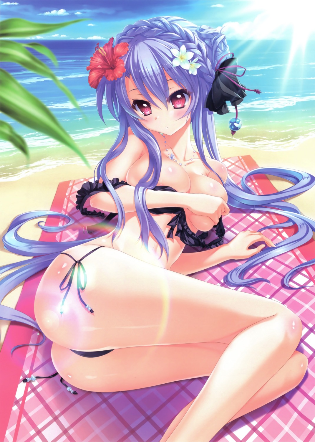 areola ass bikini breast_hold breasts izumi_tsubasu key sorakado_ao summer_pockets swimsuits thong