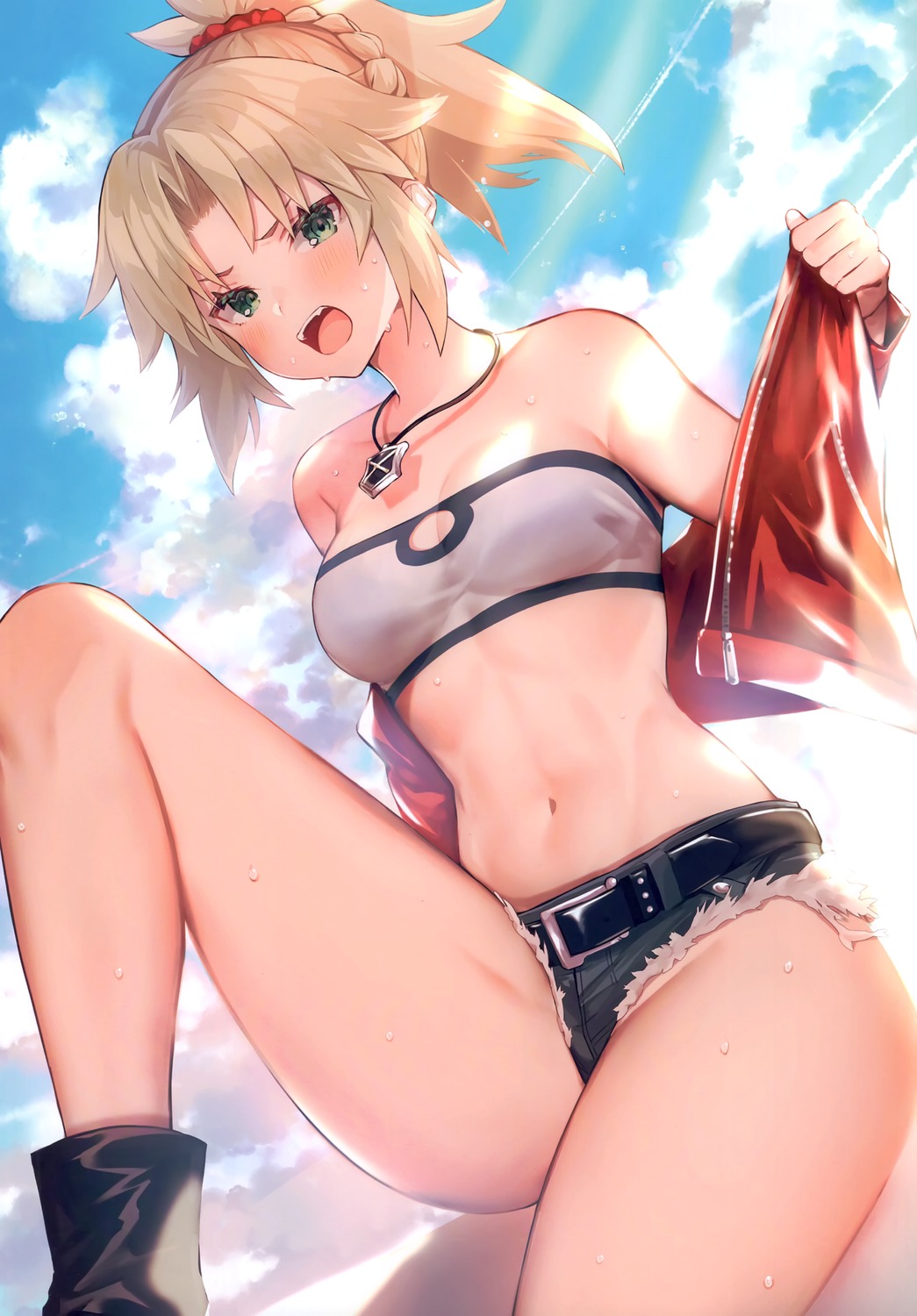 fate/apocrypha fate/grand_order fate/stay_night mordred_(fate) open_shirt suzuho_hotaru