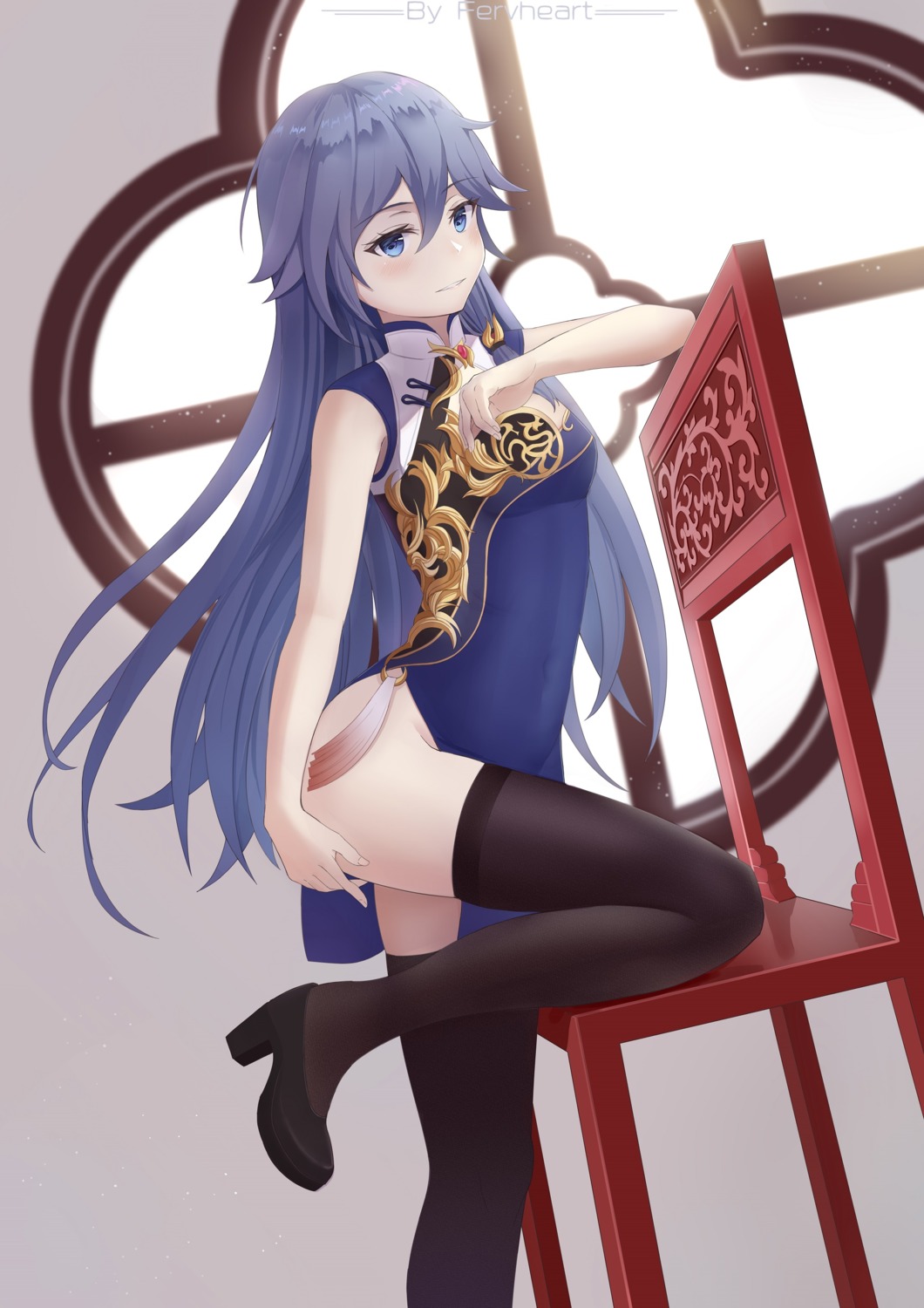 benghuai_xueyuan chinadress fervheart fu_hua heels honkai_impact thighhighs