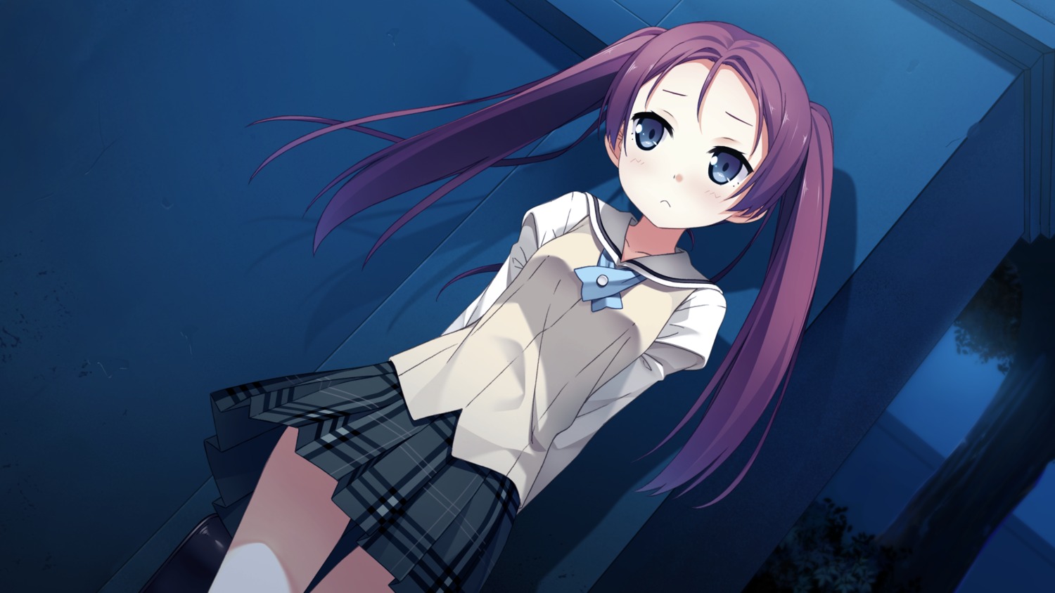 cube fujimura_natsuki game_cg kantoku seifuku skirt_lift your_diary