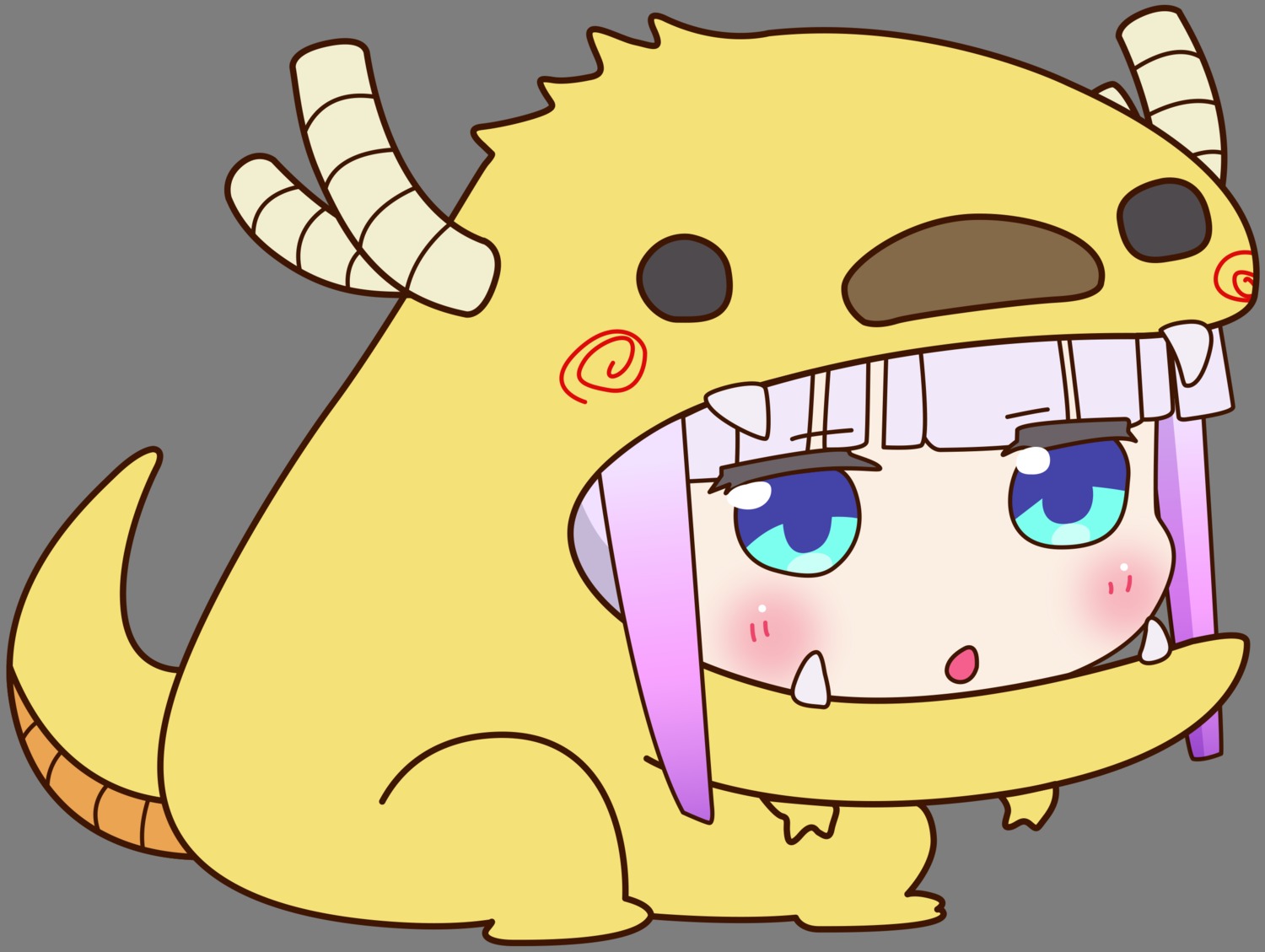 kobayashi-san chi no maid dragon kanna kamui chibi transparent png vector  trace | #397386 | yande.re