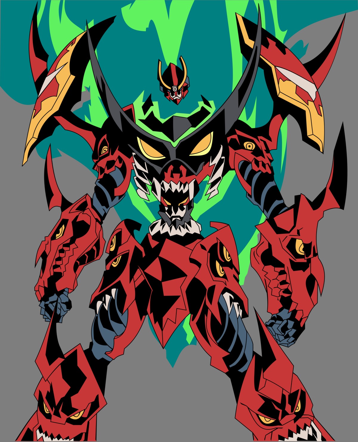 mecha tengen_toppa_gurren_lagann transparent_png vector_trace