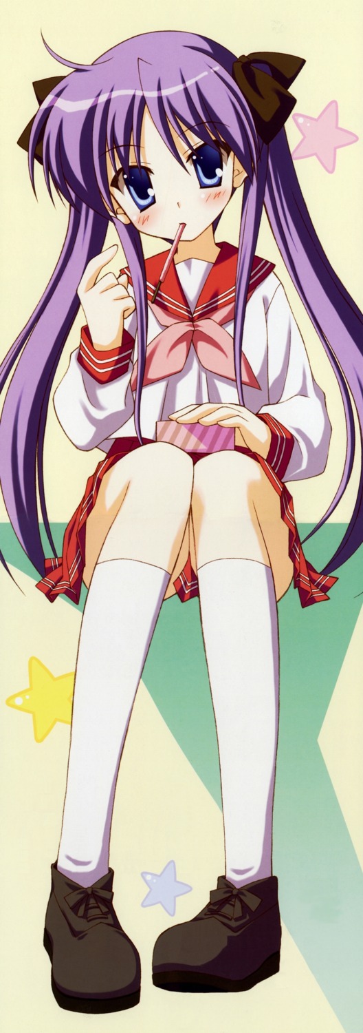 hiiragi_kagami lucky_star nanao_naru seifuku stick_poster