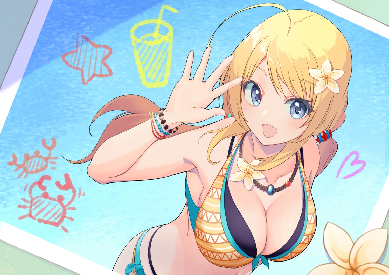 bikini cleavage hachimiya_meguru swimsuits the_idolm@ster the_idolm@ster_shiny_colors tomatology3