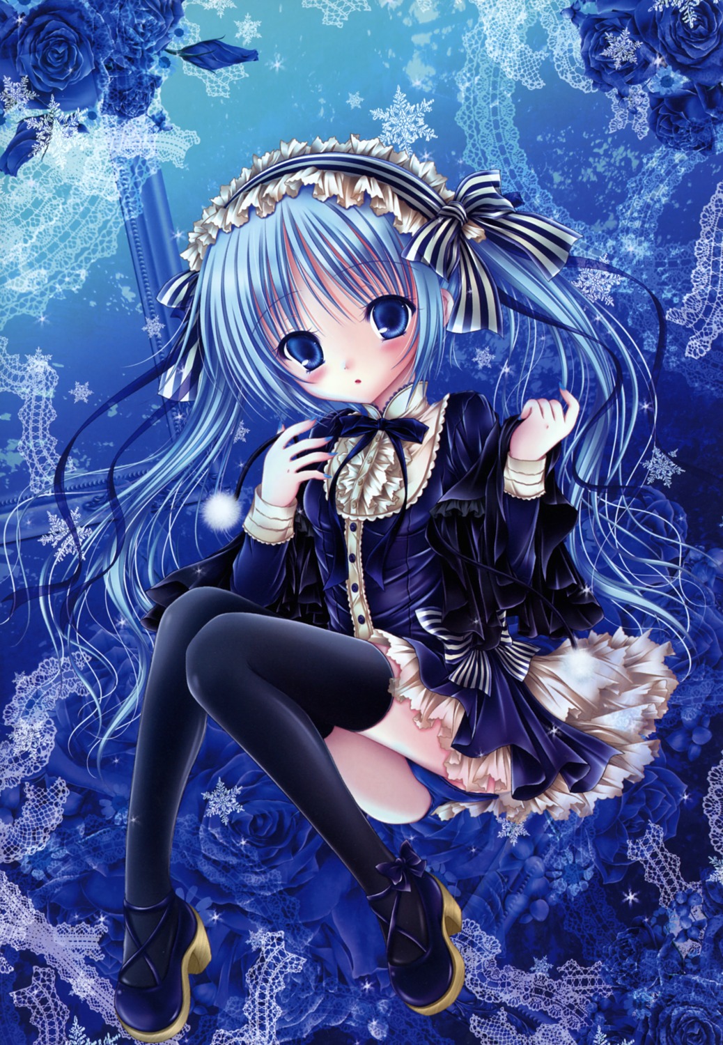 albion_sin dress heels mubi_alice pantsu skirt_lift thighhighs