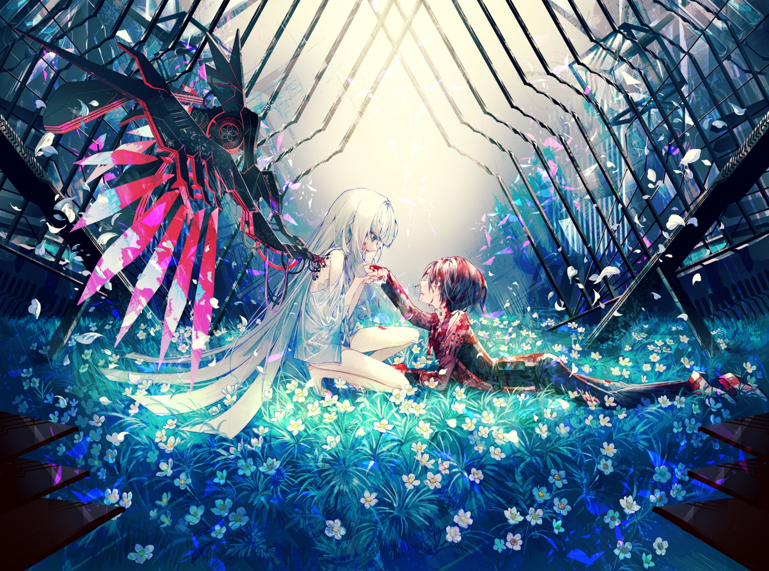 blood mura_karuki see_through wings