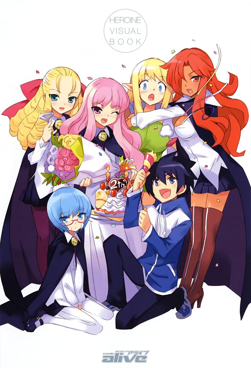 hiiraga_saito kirche louise montmorency tabitha tiffania usatsuka_eiji zero_no_tsukaima