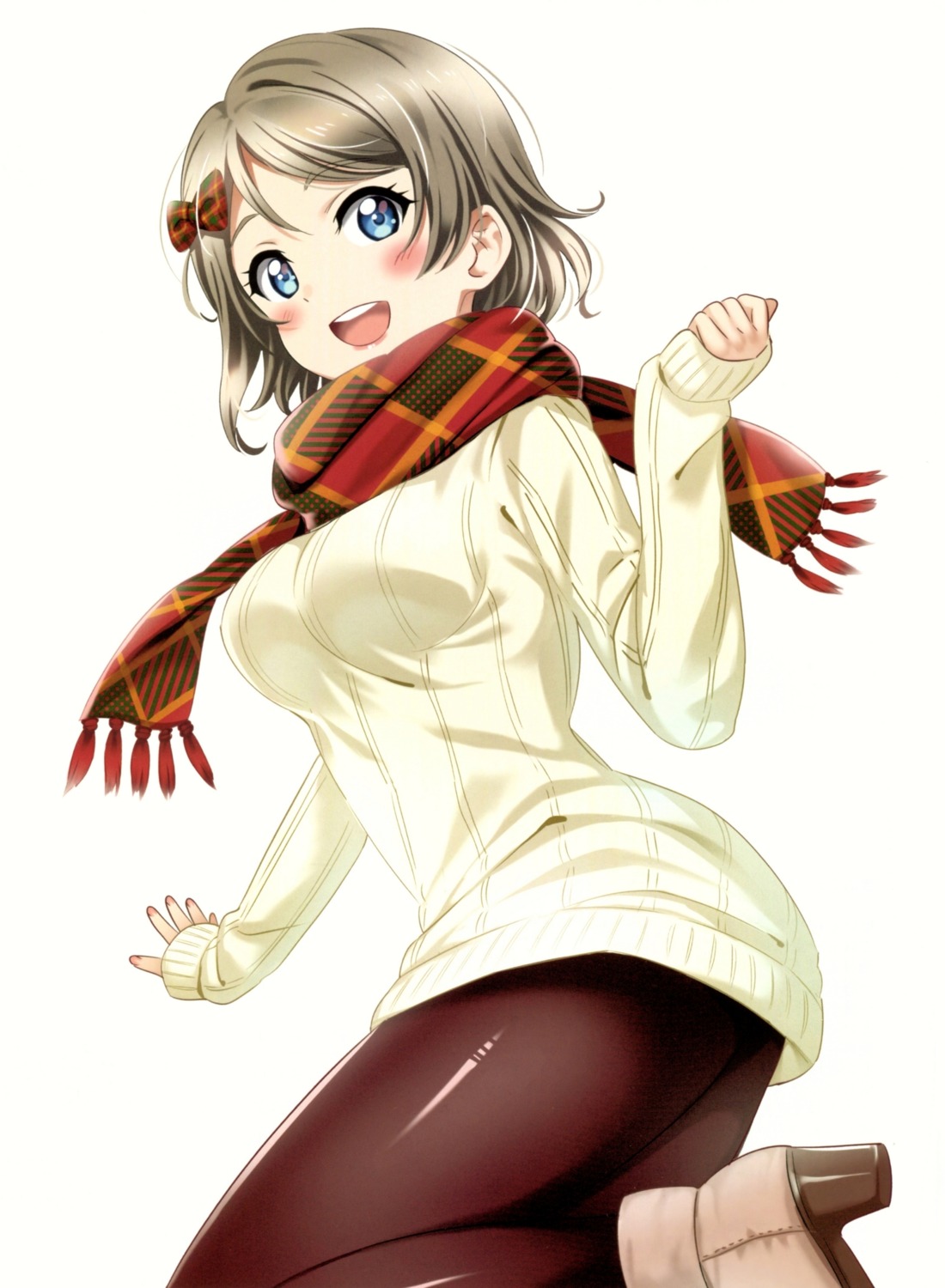 agoitei dress heels love_live!_sunshine!! pantyhose sankuro sweater watanabe_you