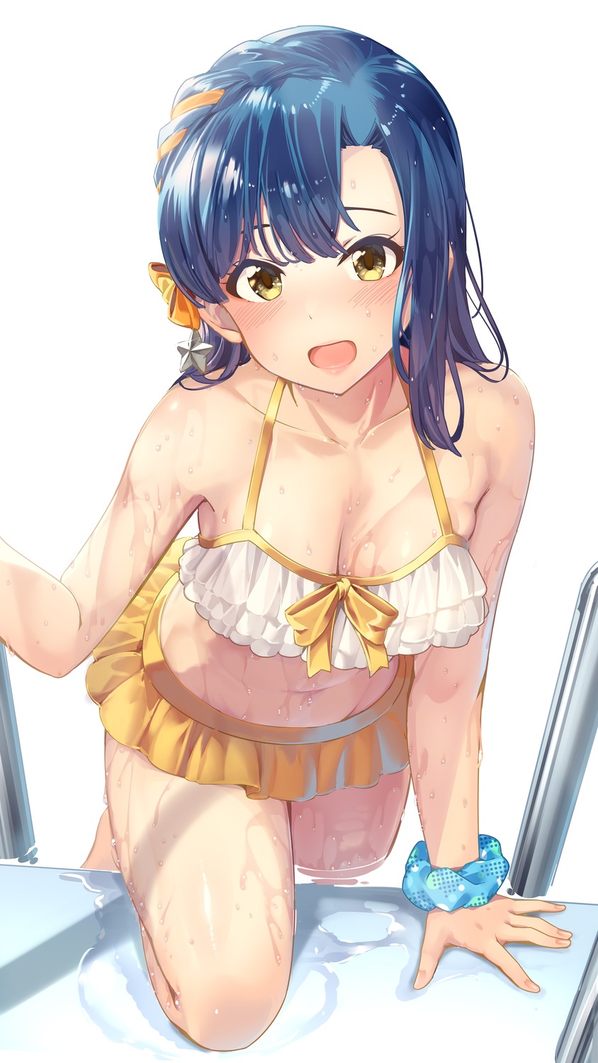 bikini cleavage nanao_yuriko swimsuits the_idolm@ster the_idolm@ster_million_live! wet yoshika_(music480069)