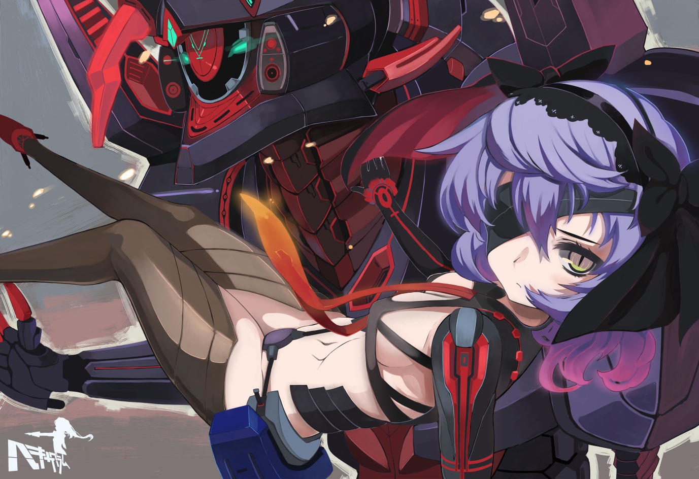 begbeing eyepatch mecha thighhighs