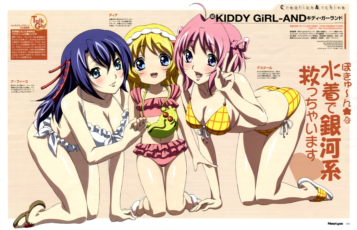 ascoeur bikini cleavage di-air kiddy_girl-and kiddy_grade matsumoto_kentarou q-feuille swimsuits tama_(kiddy_girl-and)
