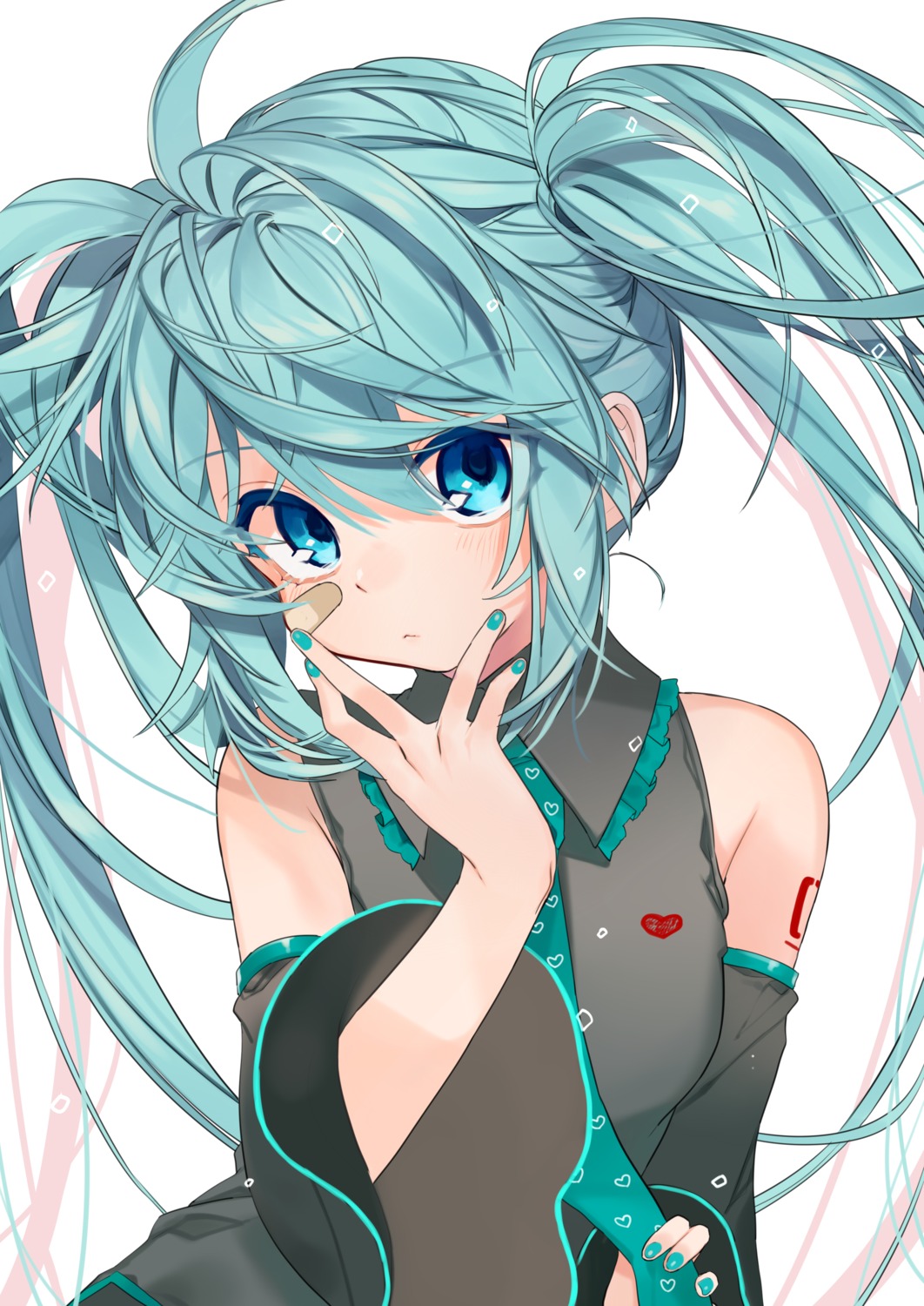 bandaid gotoh510 hatsune_miku tattoo vocaloid