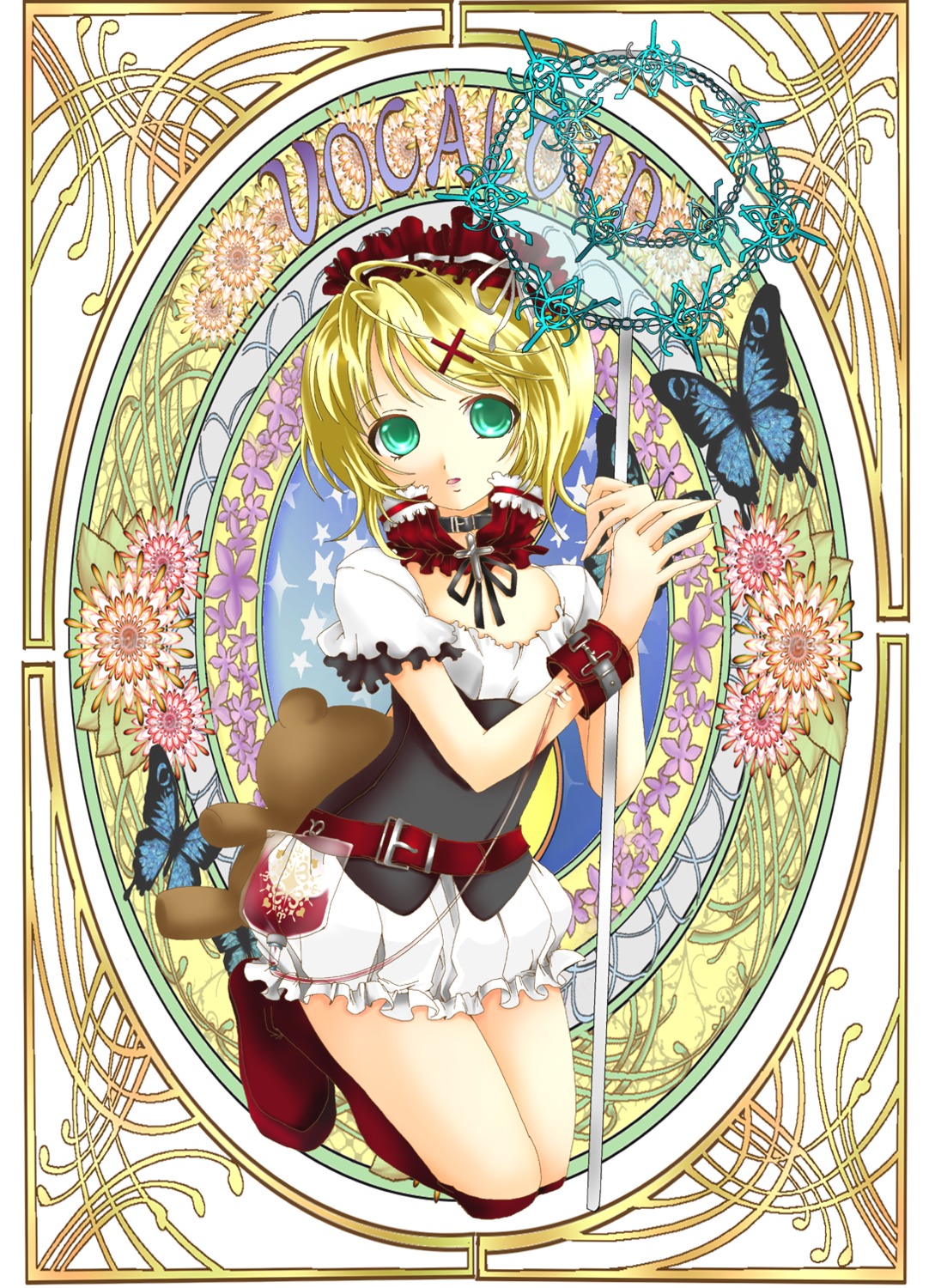 dress kagamine_rin vocaloid yuuki_kira