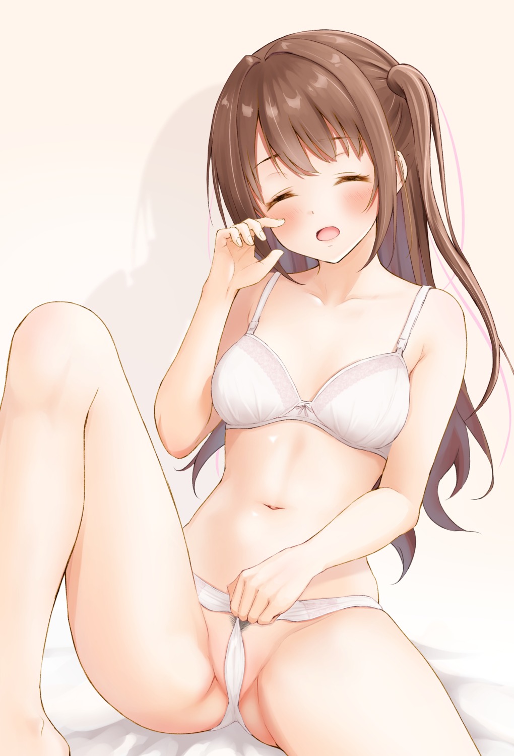 bra ca_paria pantsu pubic_hair shimamura_uzuki the_idolm@ster the_idolm@ster_cinderella_girls