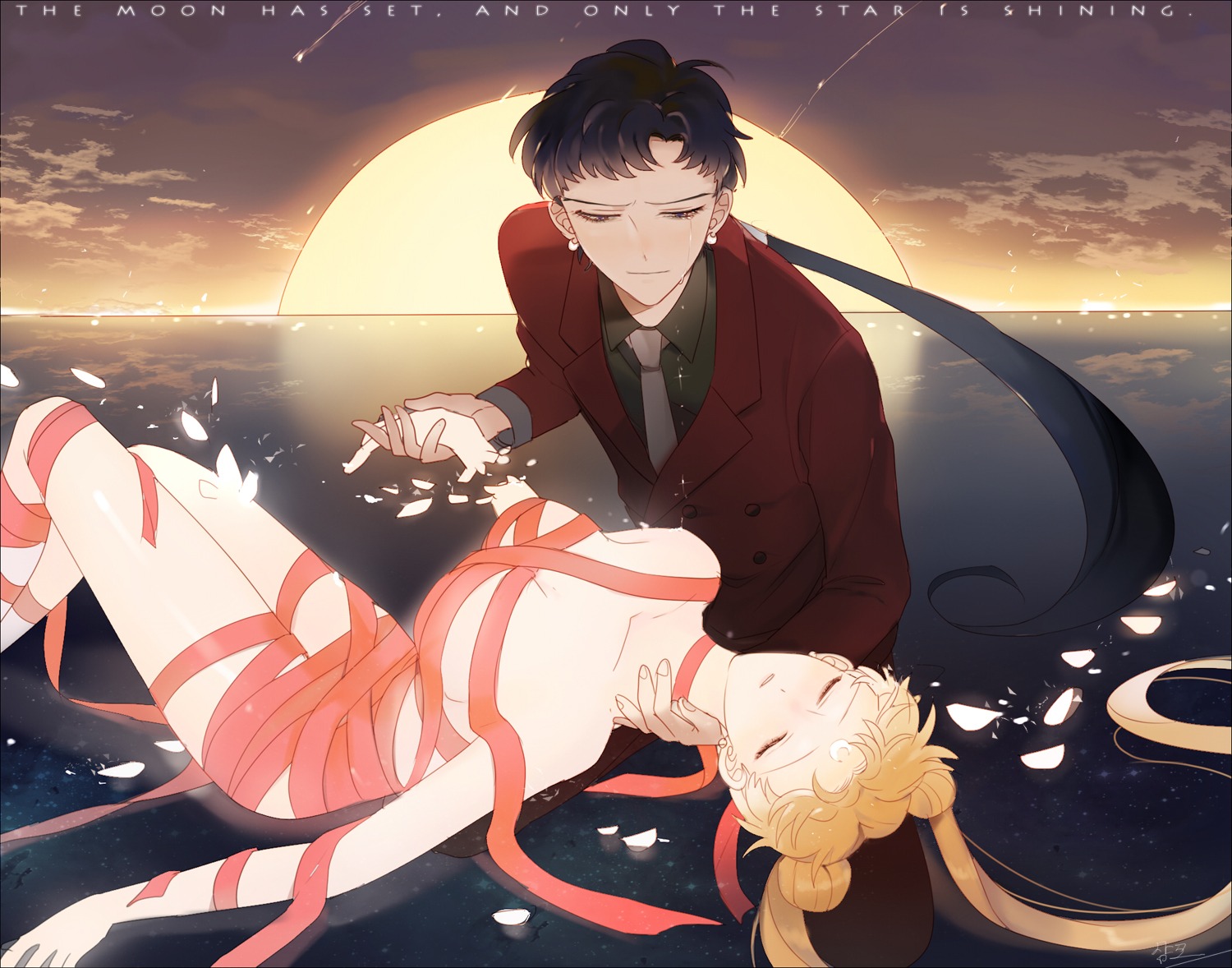 bishoujo_senshi_sailor_moon naked_ribbon seiya_kou shamko tsukino_usagi