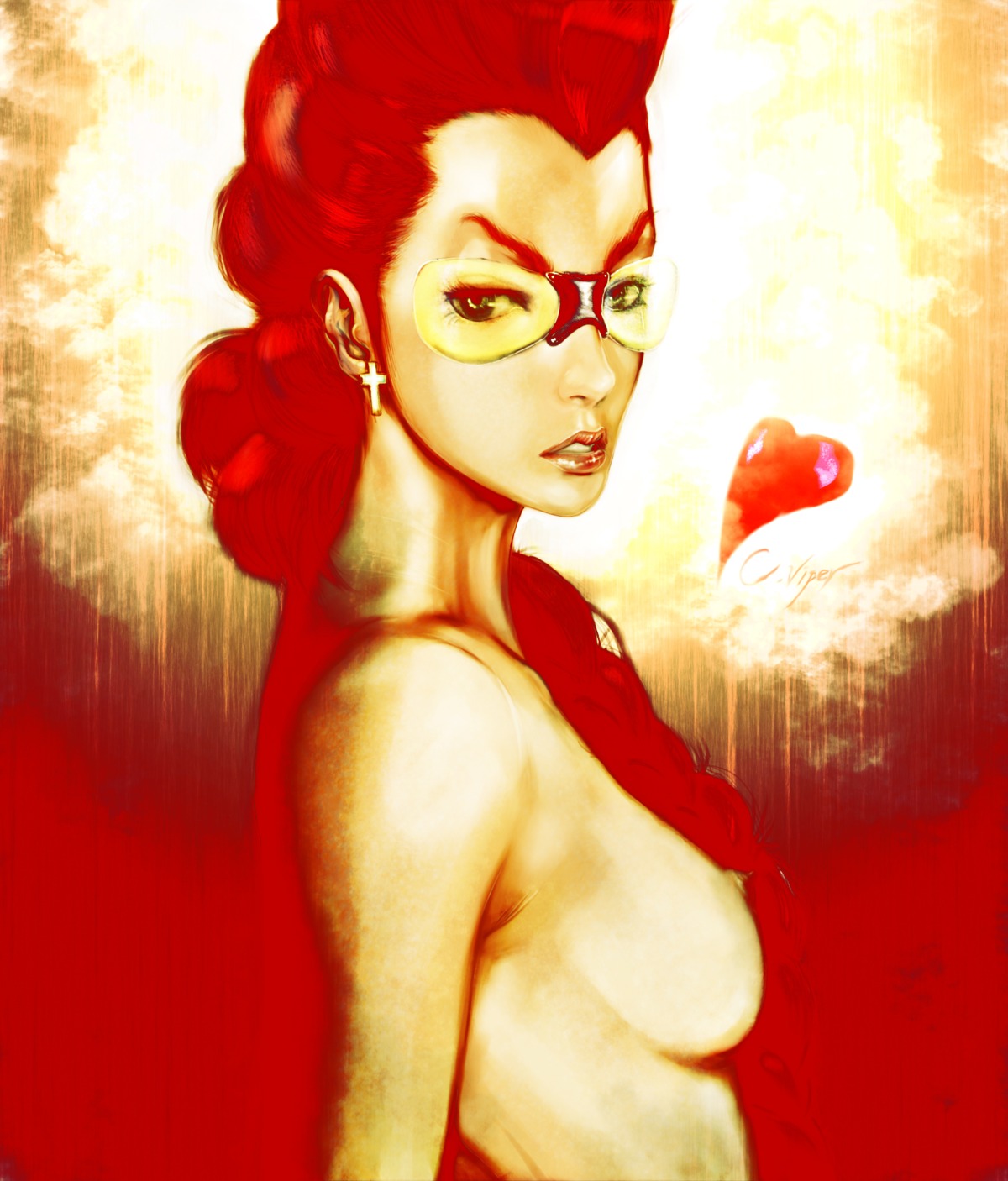 crimson_viper megane naked nipples street_fighter tagme