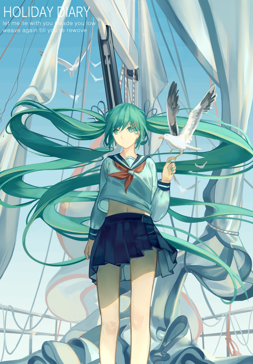 hatsune_miku norizc seifuku vocaloid