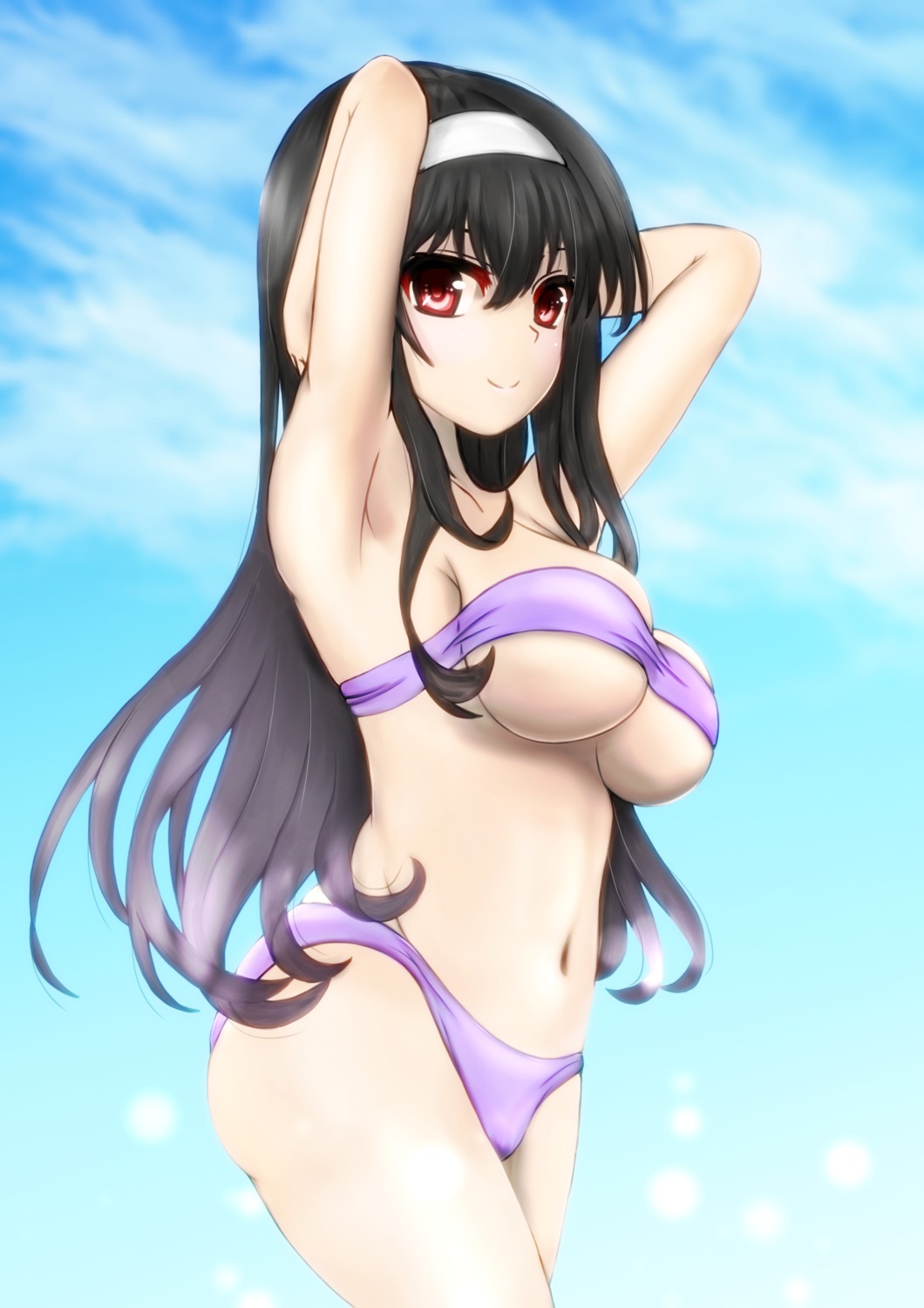 alniyat_sigma bikini cleavage kasumigaoka_utaha saenai_heroine_no_sodatekata swimsuits underboob