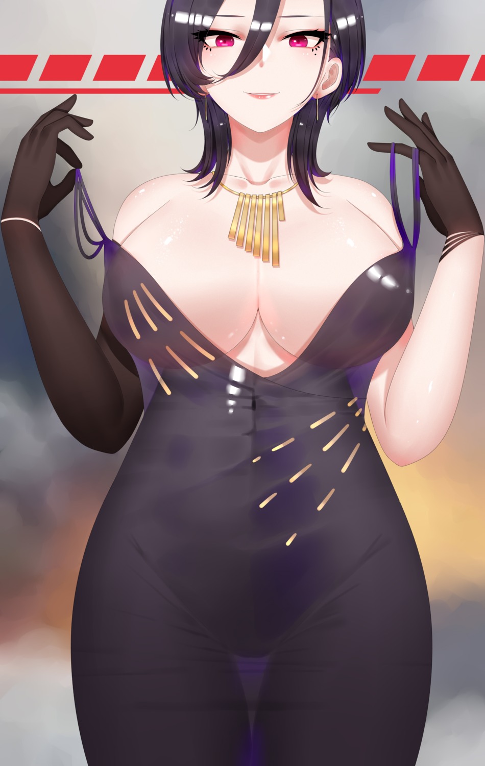 dress girls_frontline no_bra see_through undressing yinqianren