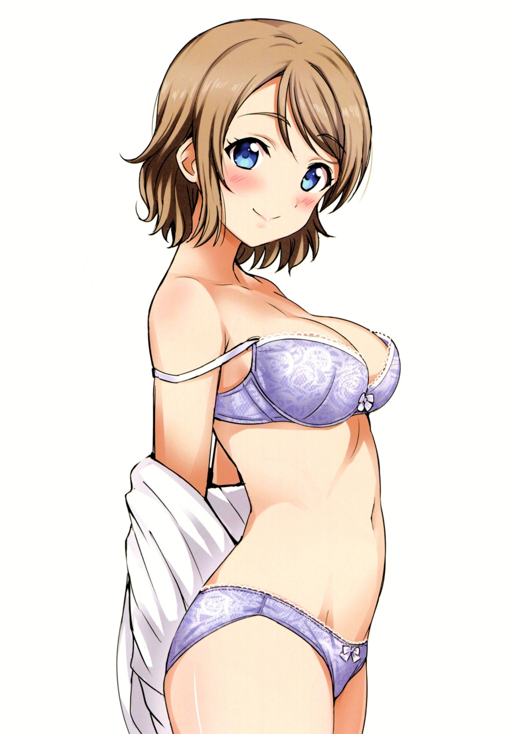 bra cleavage love_live!_sunshine!! open_shirt pantsu sankuro watanabe_you