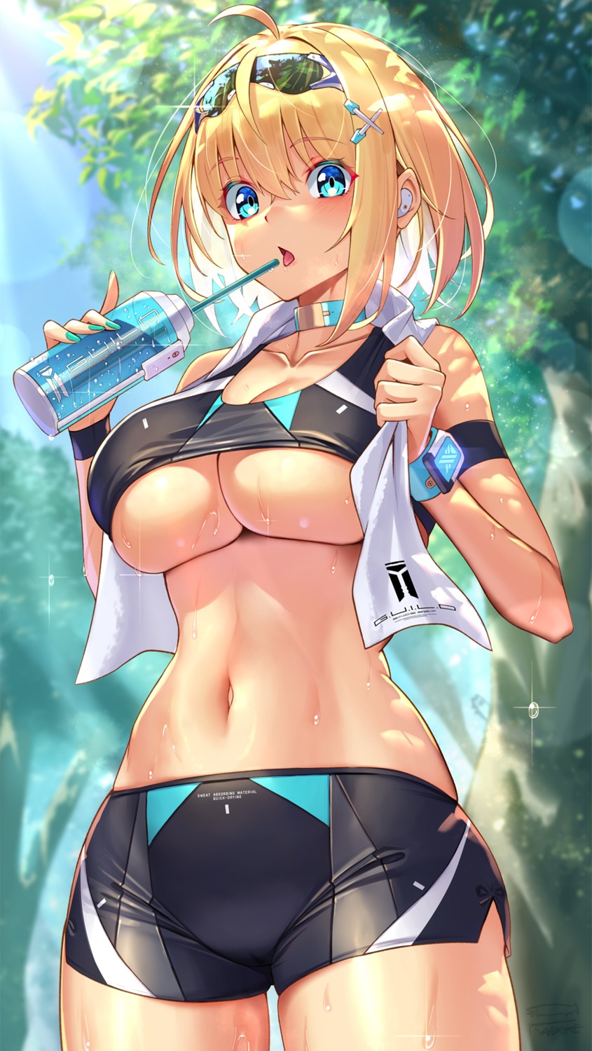 gym_uniform sophia_f_shirring takamine_nadare wet