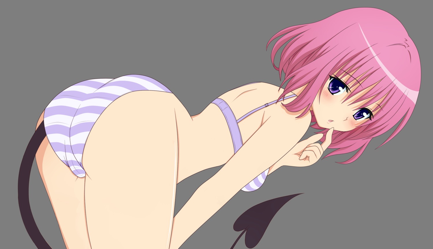 ass bra momo_velia_deviluke pantsu shimapan tail to_love_ru transparent_png vector_trace