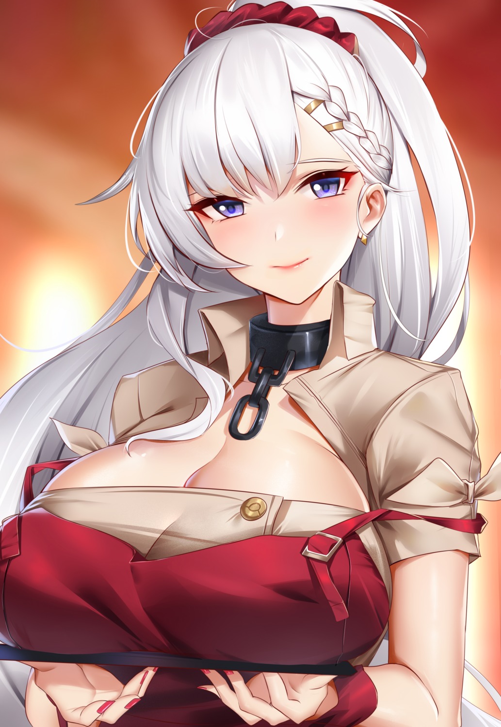 azur_lane belfast_(azur_lane) cleavage wu_ganlan_cai