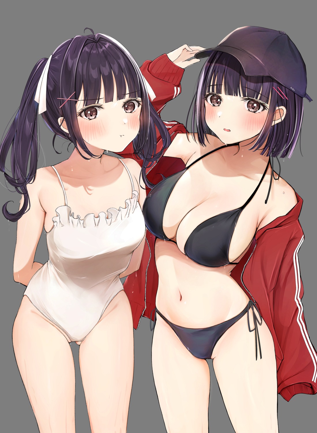 bikini gym_uniform open_shirt swimsuits transparent_png uiri-na wet