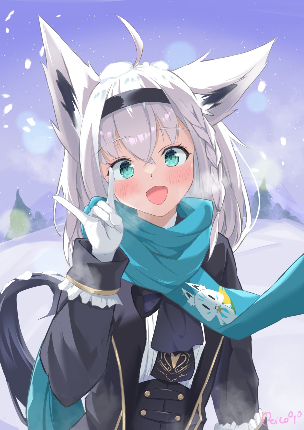 animal_ears hololive hololive_gamers kitsune reitou_mkn shirakami_fubuki tail