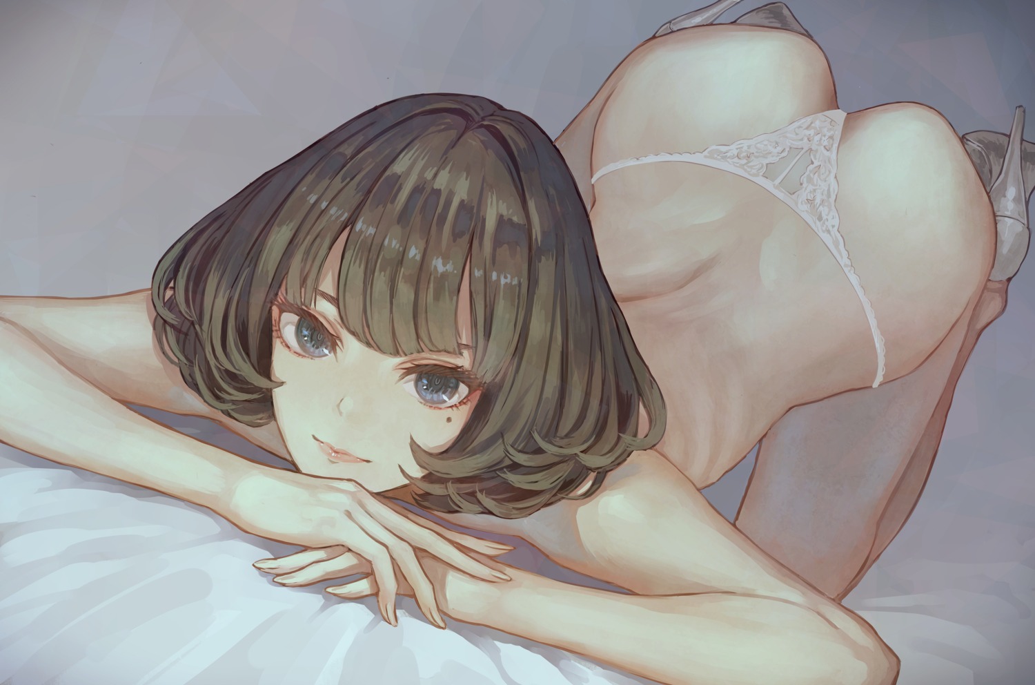 heels kaoming pantsu takagaki_kaede the_idolm@ster the_idolm@ster_cinderella_girls thong topless