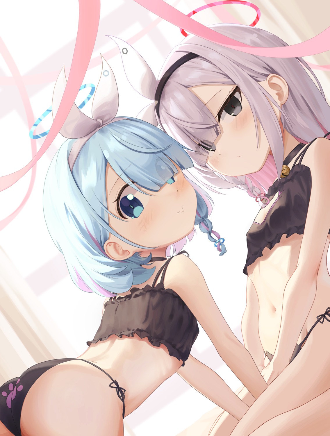 arona_(blue_archive) blue_archive bra halo loli monmo_mu pantsu plana_(blue_archive) string_panties