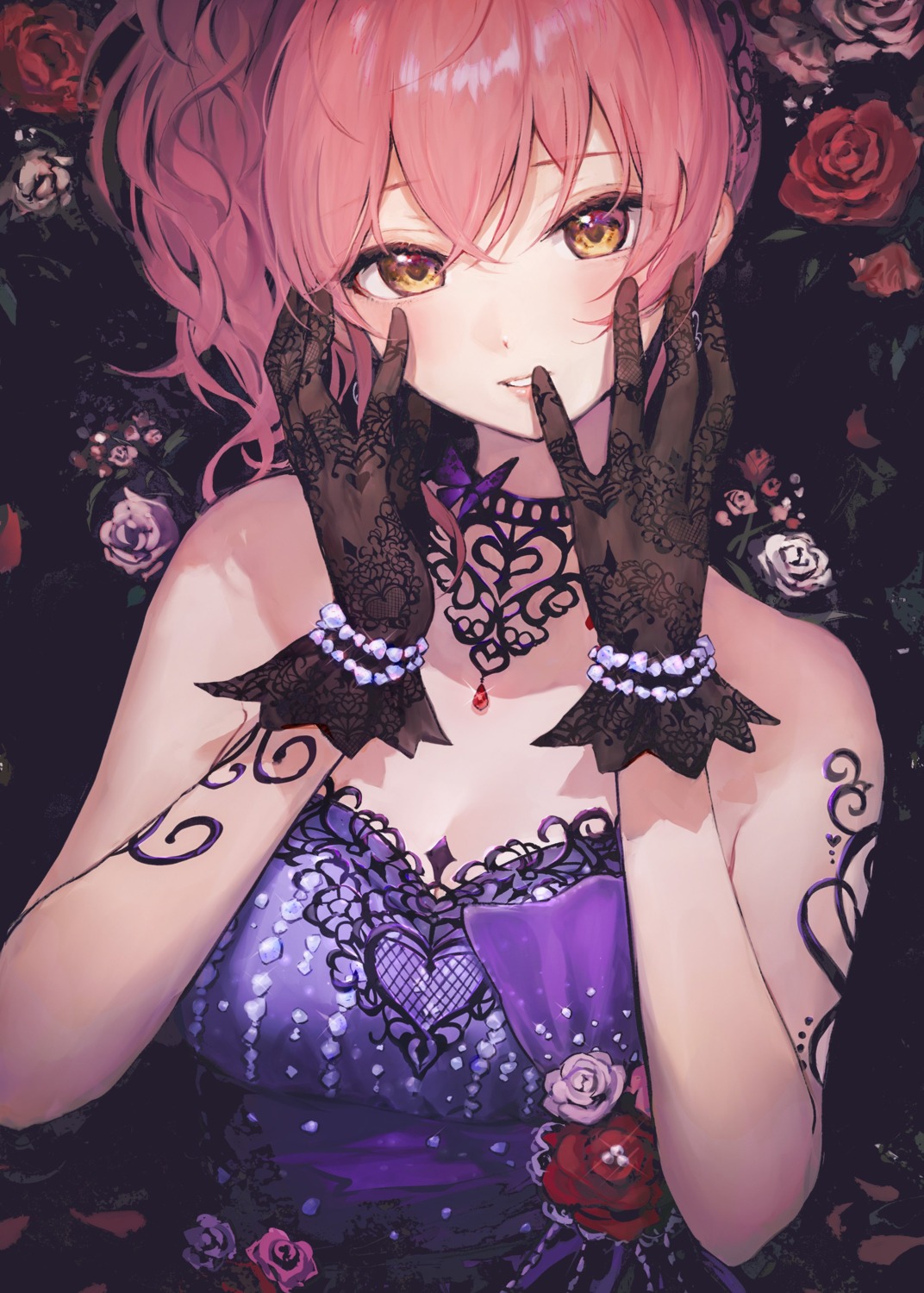 dress jougasaki_mika takeya_y0615 tattoo the_idolm@ster the_idolm@ster_cinderella_girls