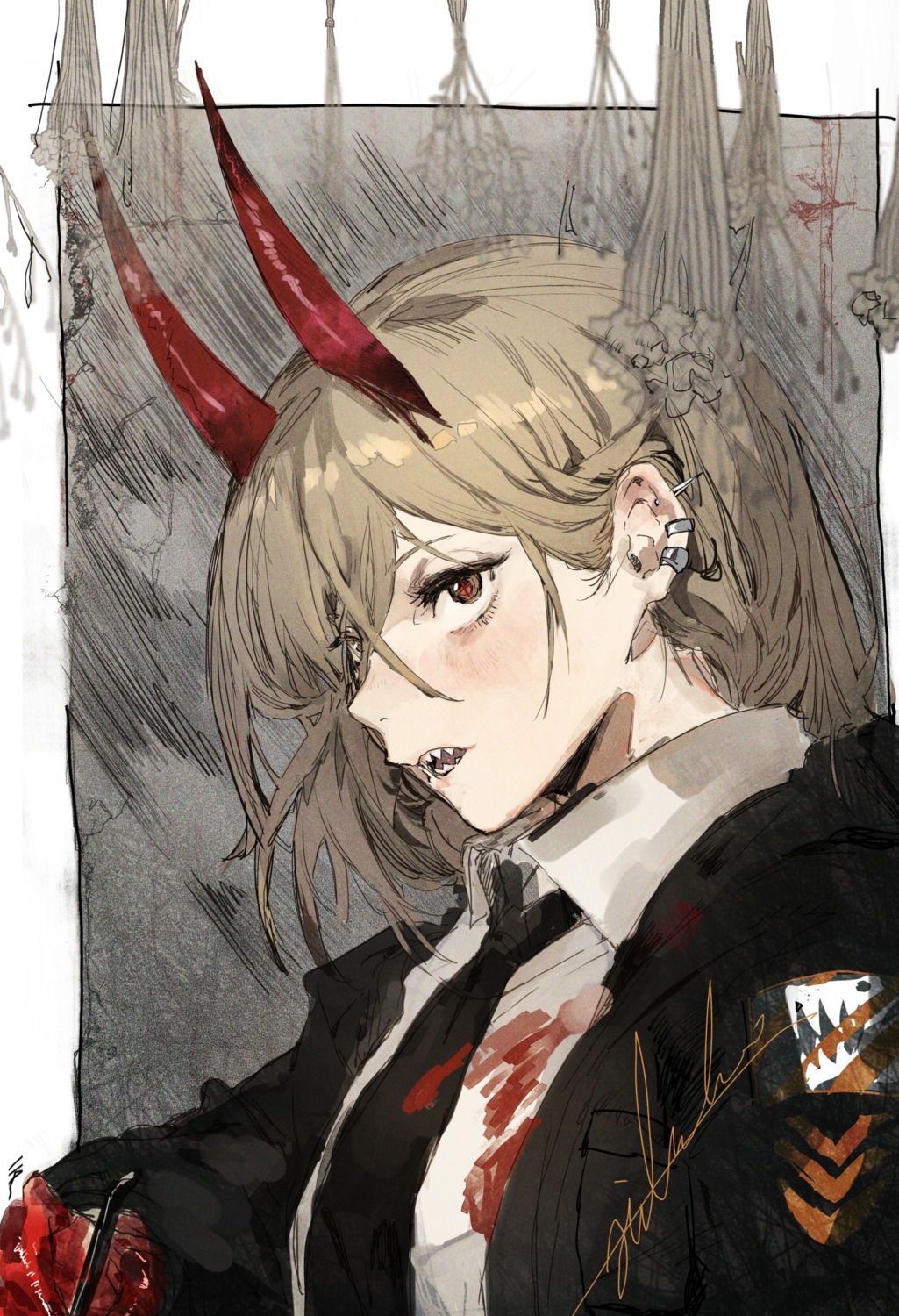 blood business_suit chainsaw_man hiranko horns