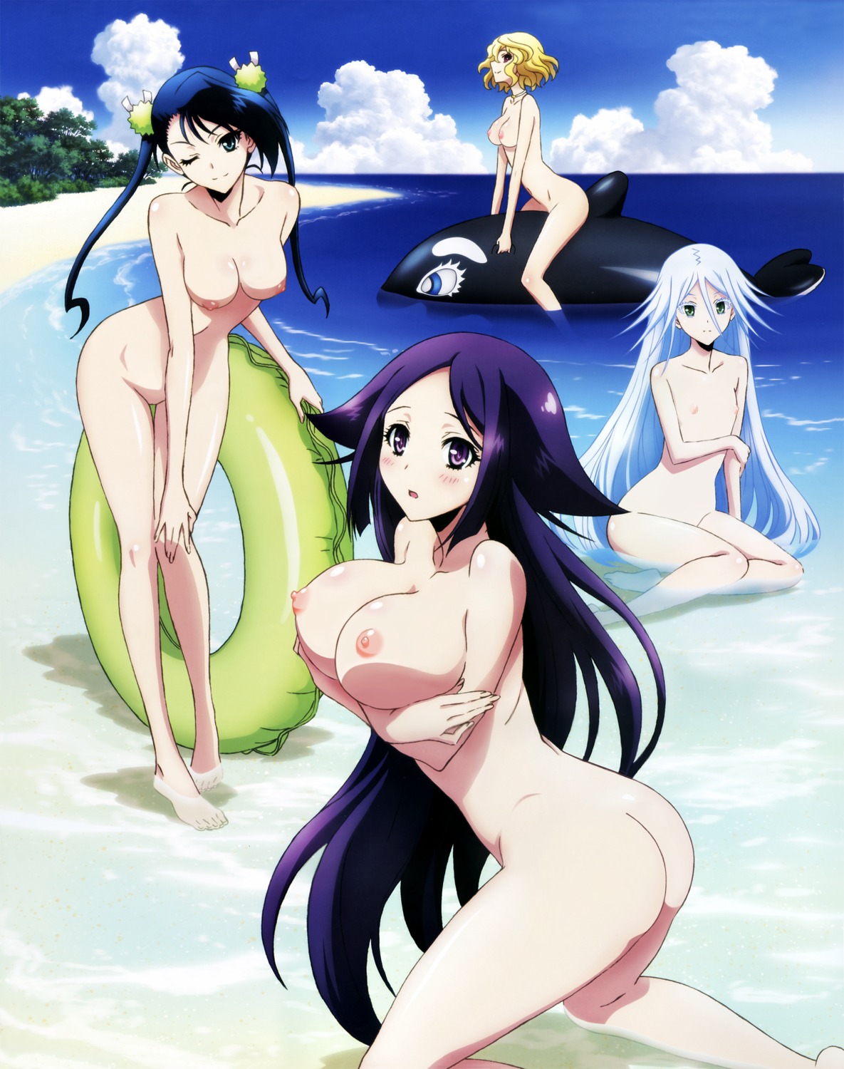 ass breast_hold hibachi kuroageha mitsuki_(mushibugyou) mushibugyou naked nipples oharu photoshop wet yamashita_yoshimitsu