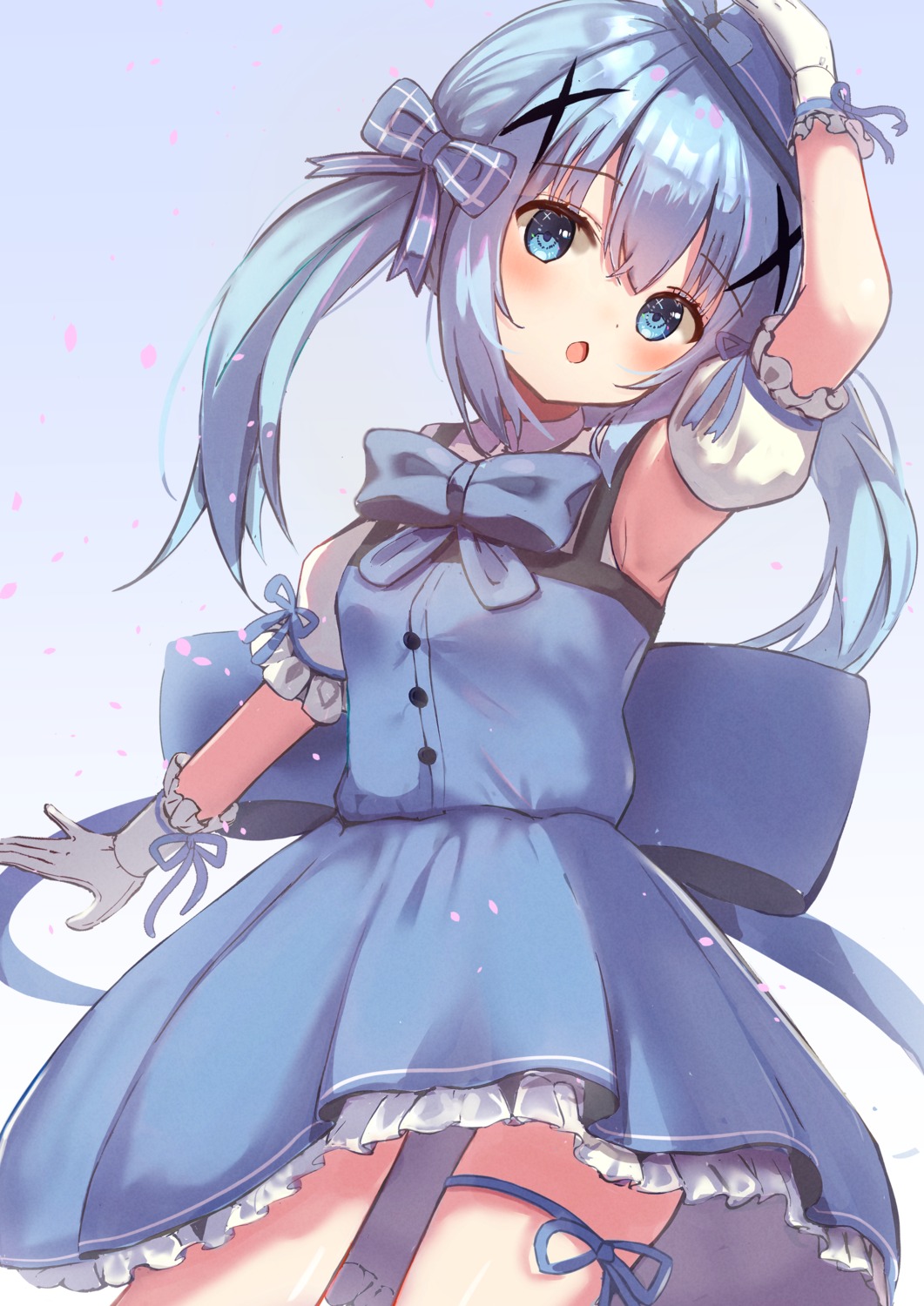 atsuneko garter gochuumon_wa_usagi_desu_ka? kafuu_chino skirt_lift