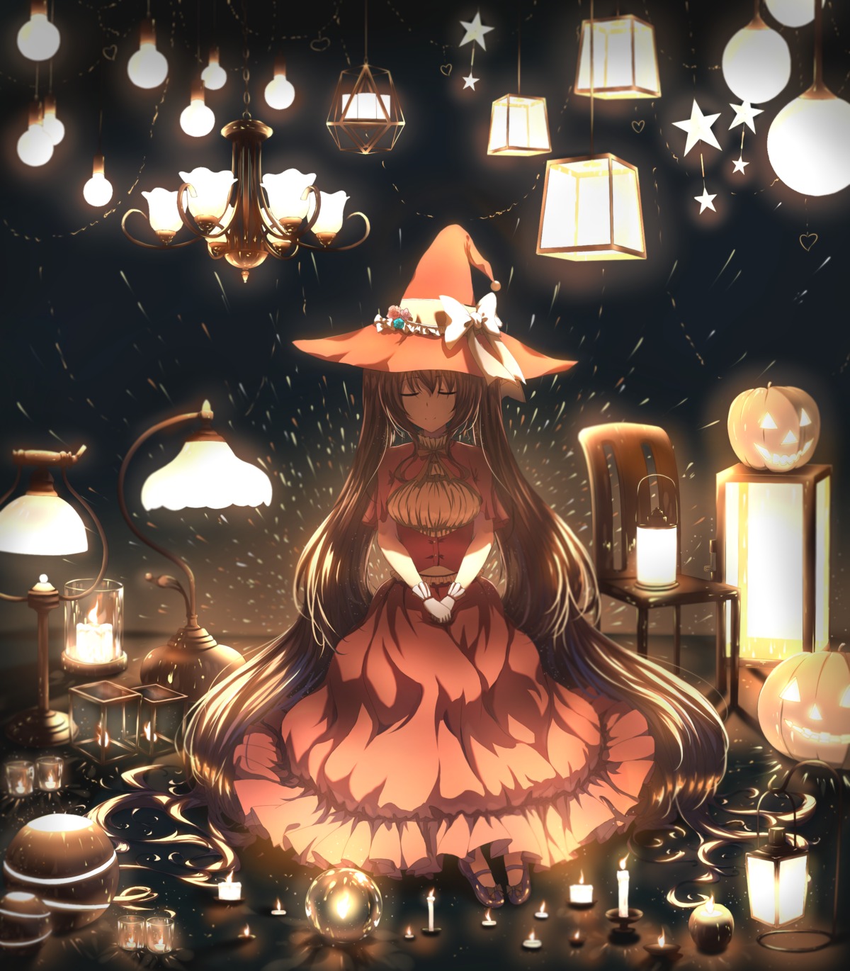 dress halloween hatsune_miku isumi_(yangyan) vocaloid witch