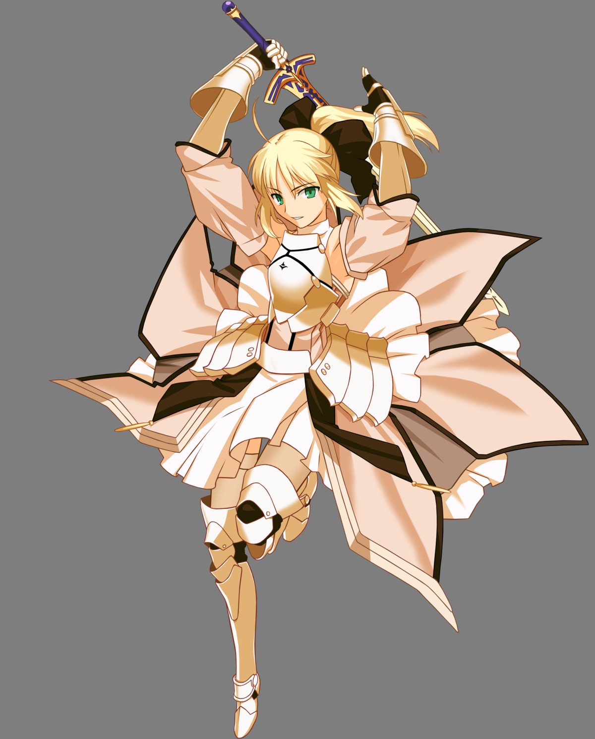fate/stay_night fate/unlimited_codes moriya saber saber_lily sword takeuchi_takashi transparent_png type-moon vector_trace