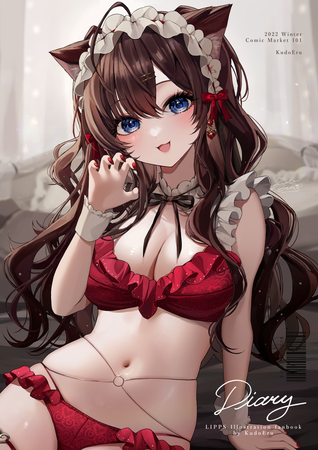 animal_ears bra garter ichinose_shiki kudou_eru nekomimi pantsu the_idolm@ster the_idolm@ster_cinderella_girls