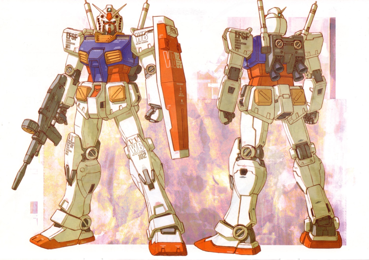 character_design gun gundam mecha mobile_suit_gundam rx-78-2_gundam