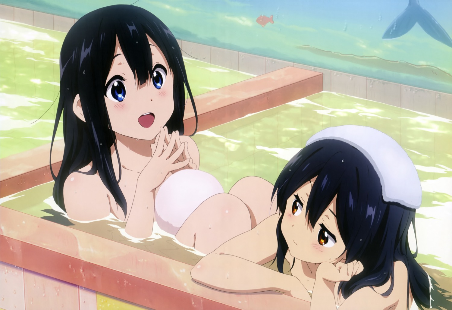 bathing kitashirakawa_anko kitashirakawa_tamako nakahara_kouhei naked tamako_market wet